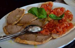 Bruschetta and tomatoes